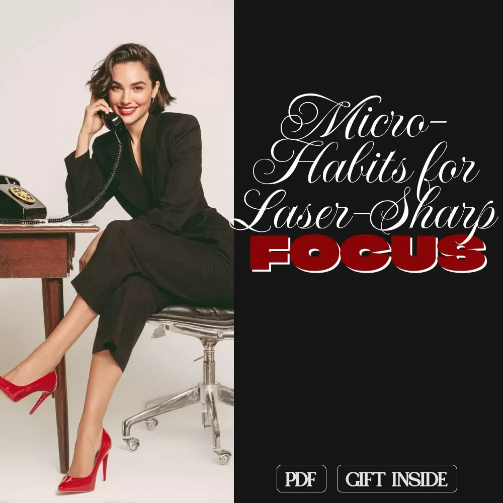 Micro-Habits for Laser-Sharp Focus Checklist | Productivity eBook | Micro-Habits for Better Focus Digital Download
