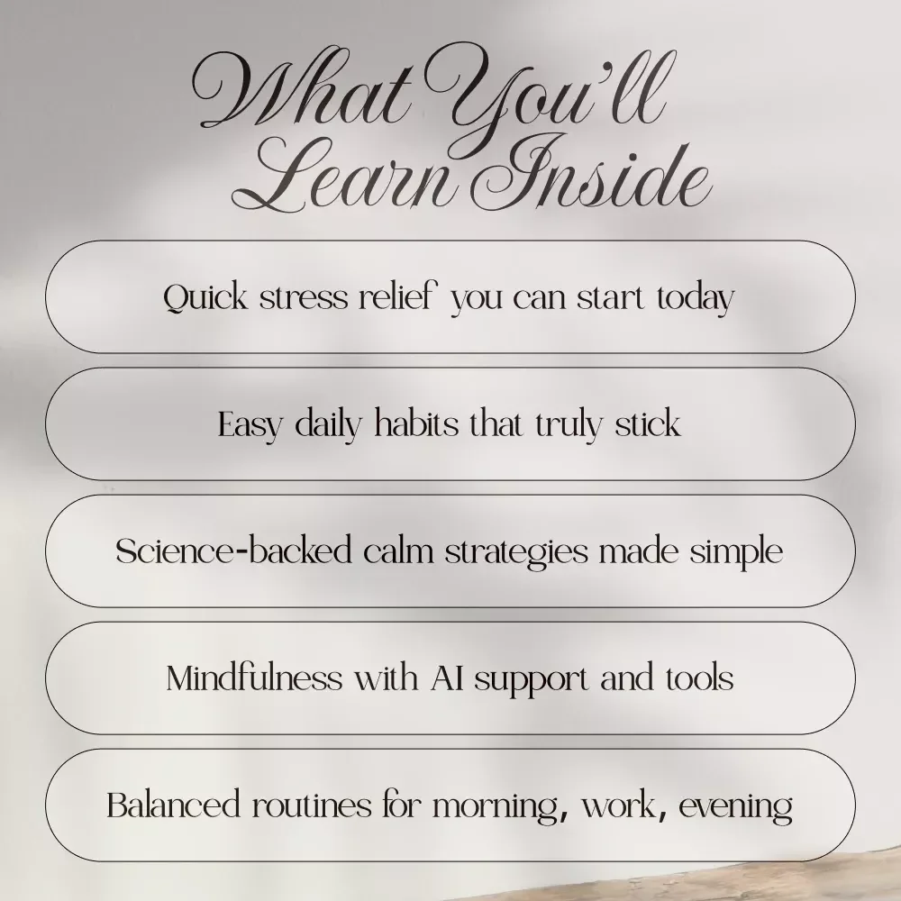 Tiny Habits, Big Calm | Stress Relief Guide | Mindfulness eBook | Micro-Habits Checklist for Daily Calm | Digital Download
