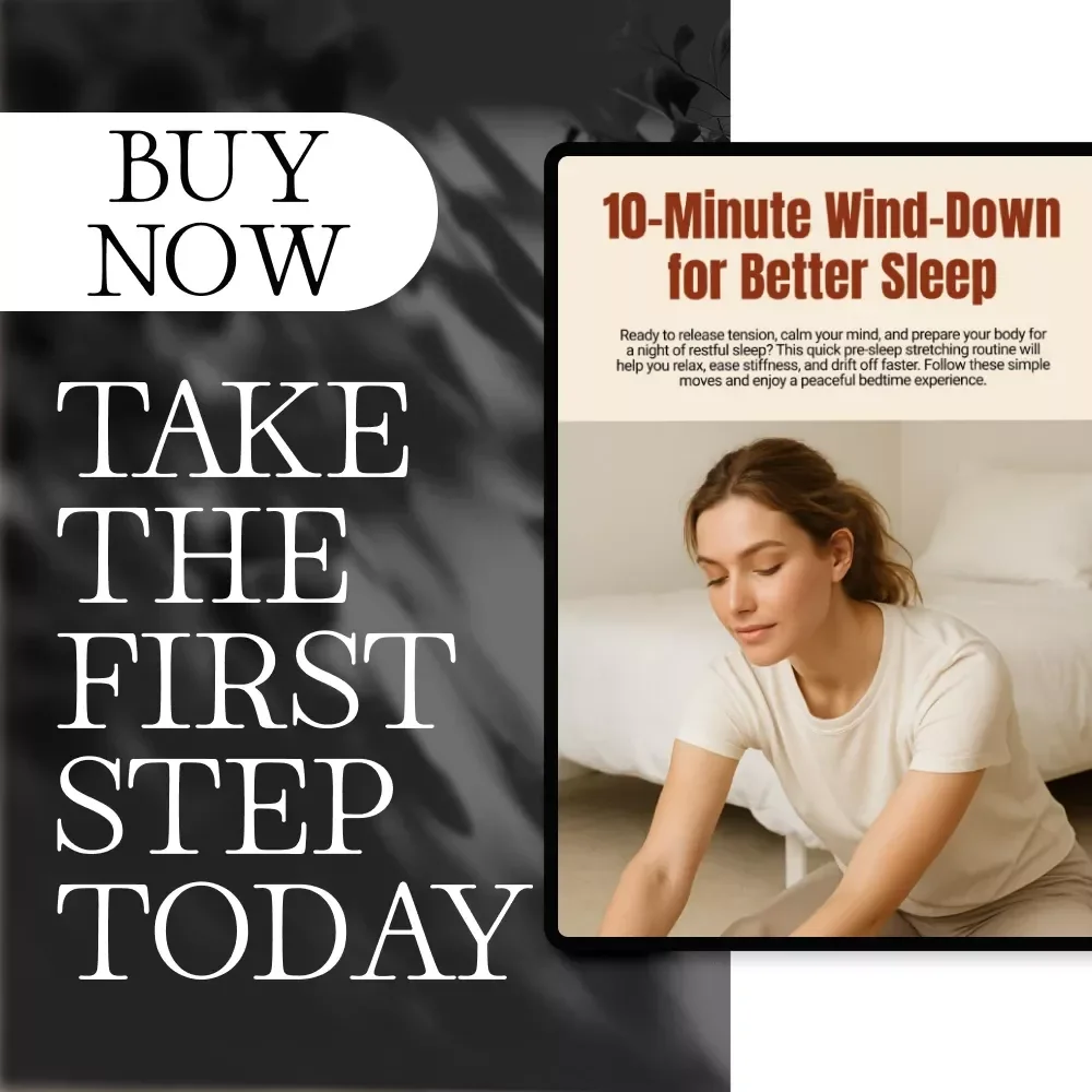 10-Minute Wind-Down for Better Sleep – Pre-Sleep Stretching Routine Checklist for Relaxation and Restful Nights | Digital Download