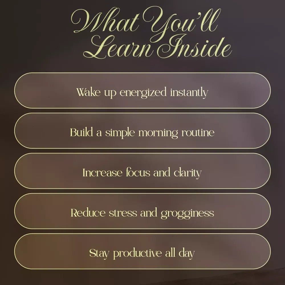 Your 5-Minute Morning Energy Boost Checklist | Digital Download Wellness Guide, Daily Routine eBook, Self-Care Morning Ritual Checklist