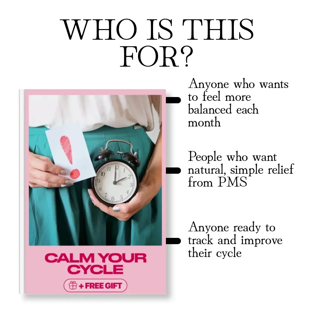 Calm Your Cycle | PMS Relief Guide | Digital Download | Hormone Balance, Nutrition & AI Prompts for Stress Relief, Symptom Tracking & Better Periods