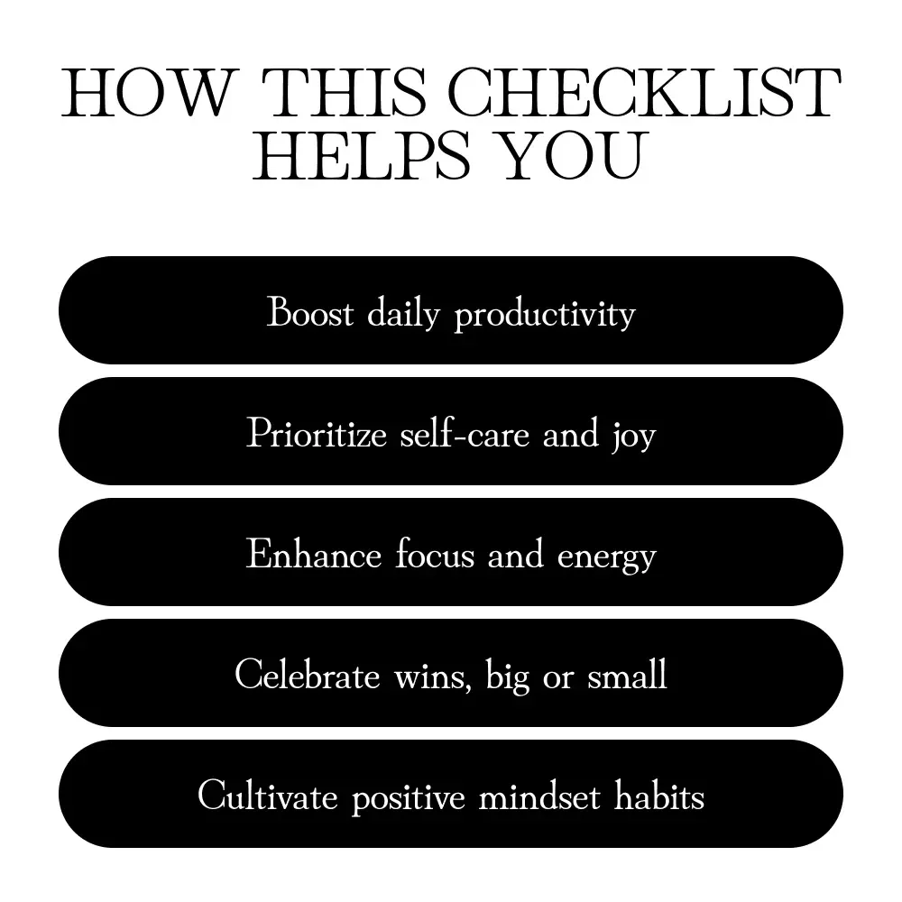 Daily Wins Reflection Checklist - Daily Wins Reflection Planner, eBook, Digital Download