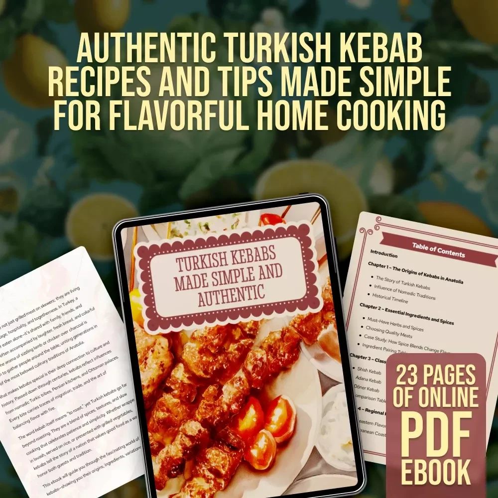 Turkish Kebabs Made Simple and Authentic | eBook Guide to Traditional & Modern Kebab Recipes, Turkish Cooking, Fusion Inspirations, Regional Flavors