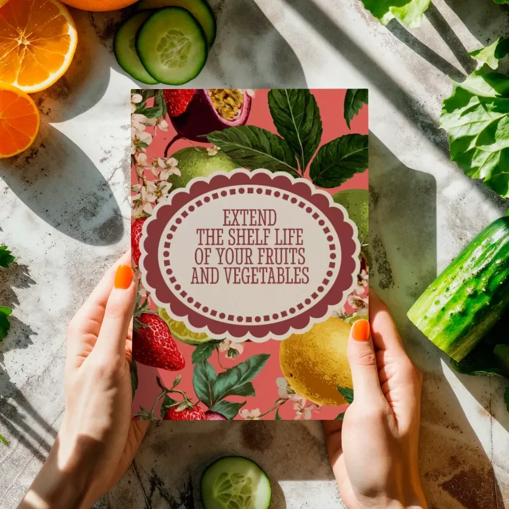Extend the Shelf Life of Your Fruits and Vegetables | Printable Food Storage Checklist | Digital Download for Kitchen Organization & Healthy Living