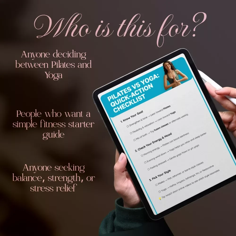 Pilates vs Yoga: Quick-Action Checklist | Digital Download Guide, eBook, Fitness & Wellness Printable, Mindful Exercise Journal Companion