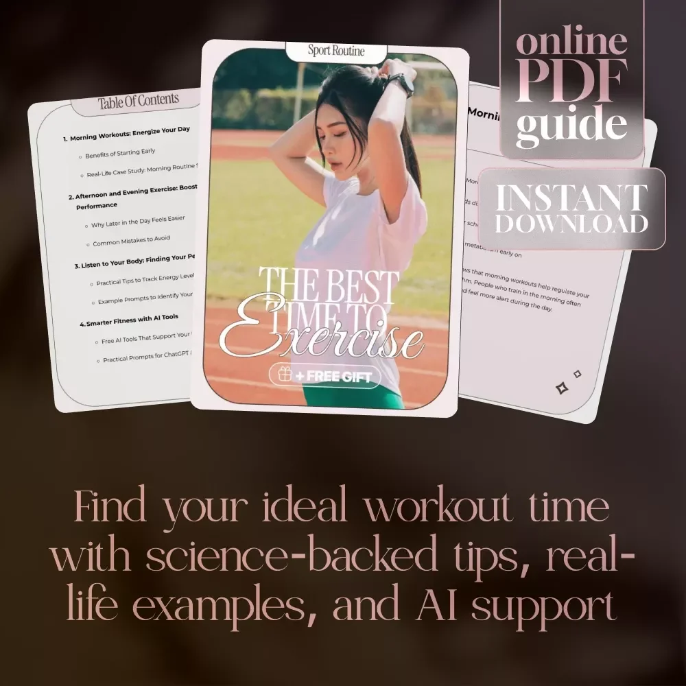 The Best Time to Exercise Guide | Digital Download on What is the Best Time of Day to Exercise