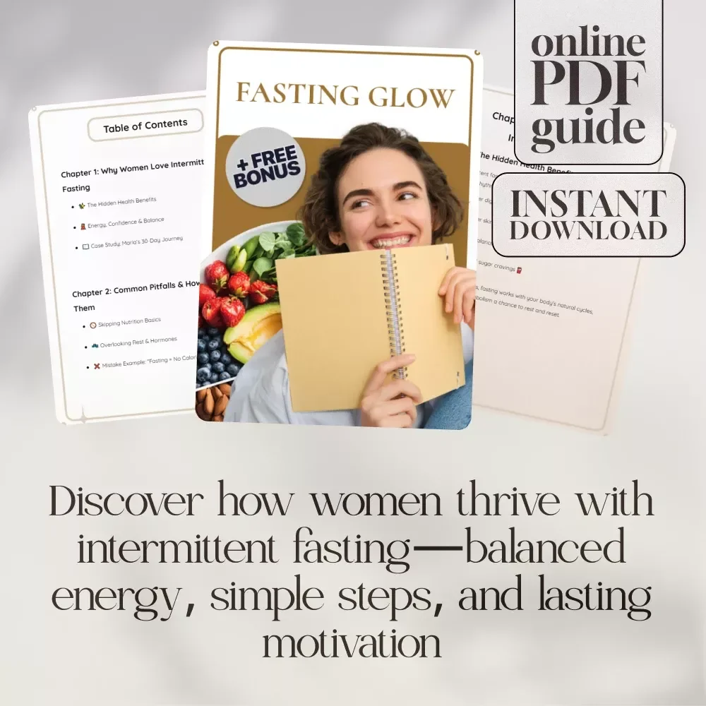 Fasting Glow | Intermittent Fasting Benefits Guide for Women | Digital Download Wellness eBook & Checklist