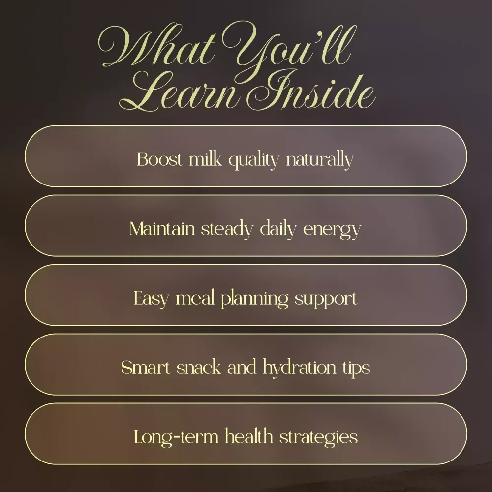 Healthy Eating for Breastfeeding Moms | Nutrition Guide Ebook for New Mothers | Meal Plans, Recipes, AI Tips & Lifestyle Support