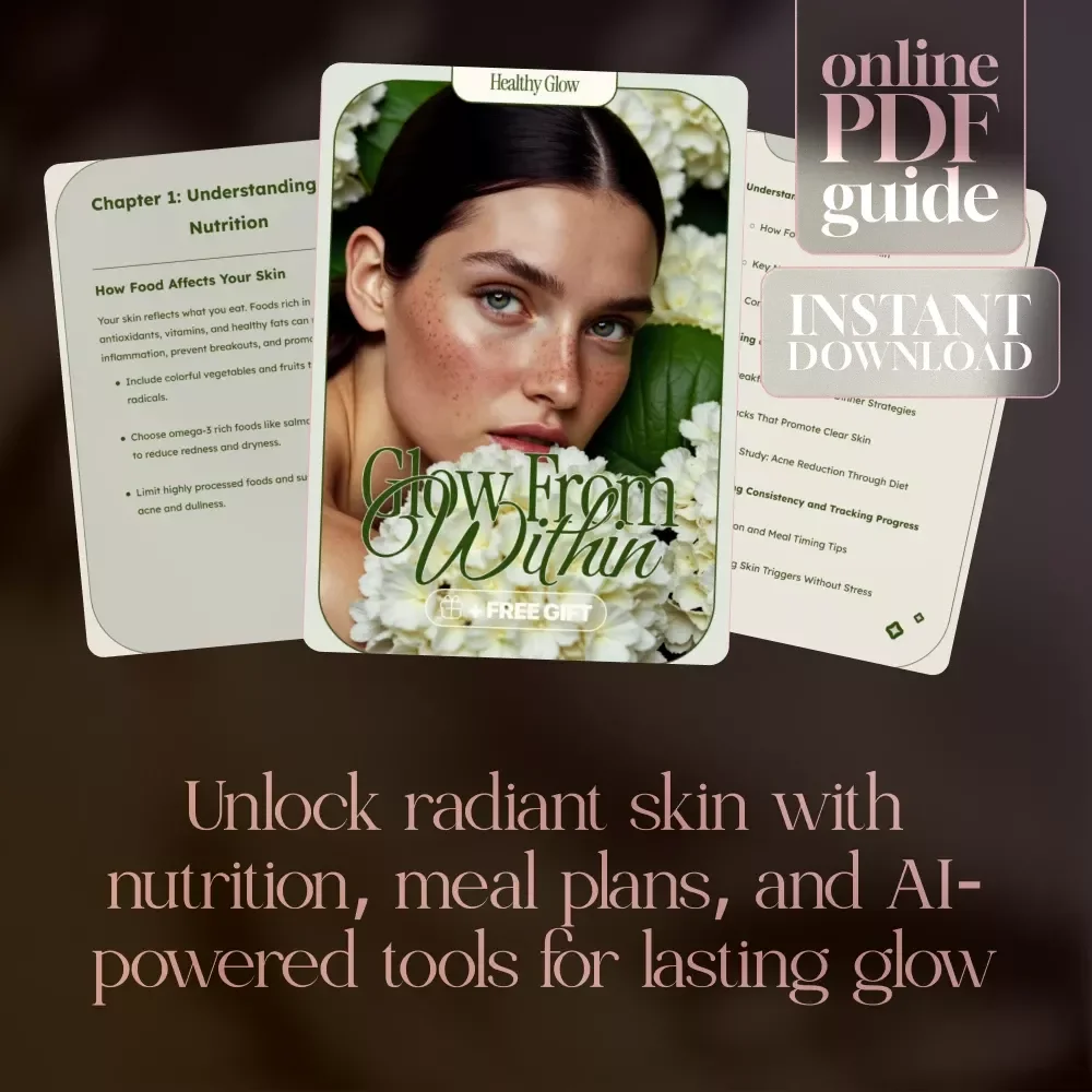 Glow from Within | Skin Nutrition Guide, Healthy Meal Planning, AI-Powered Skin Diet, Clear Skin eBook, Digital Download Wellness Resource
