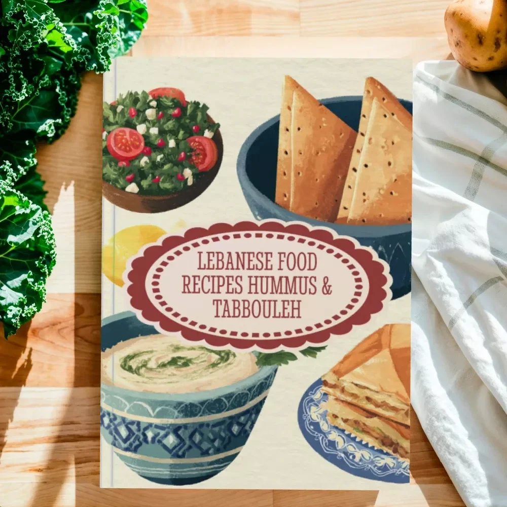 Lebanese Food Recipes Hummus & Tabbouleh | Traditional Middle Eastern Cookbook eBook | Authentic Mezze Digital Download Guide