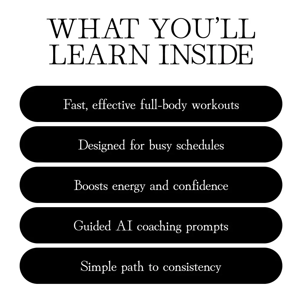 Stronger in 20 min | 20-Minute Home Strength Routine Guide for Busy Women | Quick & Effective Digital Fitness Download