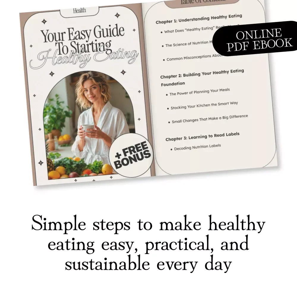 Your Easy Guide to Starting Healthy Eating | Beginner Friendly Healthy Eating eBook, Meal Prep & Nutrition Guide, Digital Download Checklist