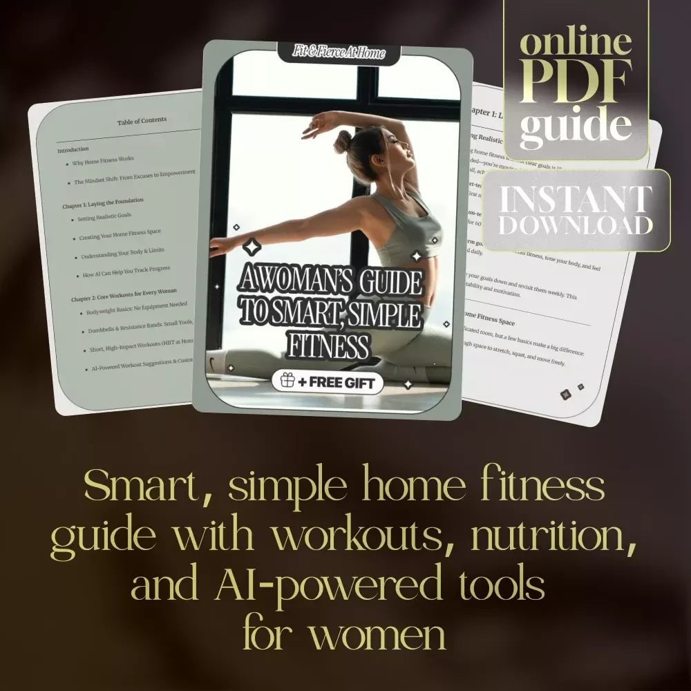 Fit & Fierce at Home: A Woman’s Guide to Smart, Simple Fitness | Ebook on How to Do Fitness at Home, Core Workouts, Cardio, Strength & Nutrition