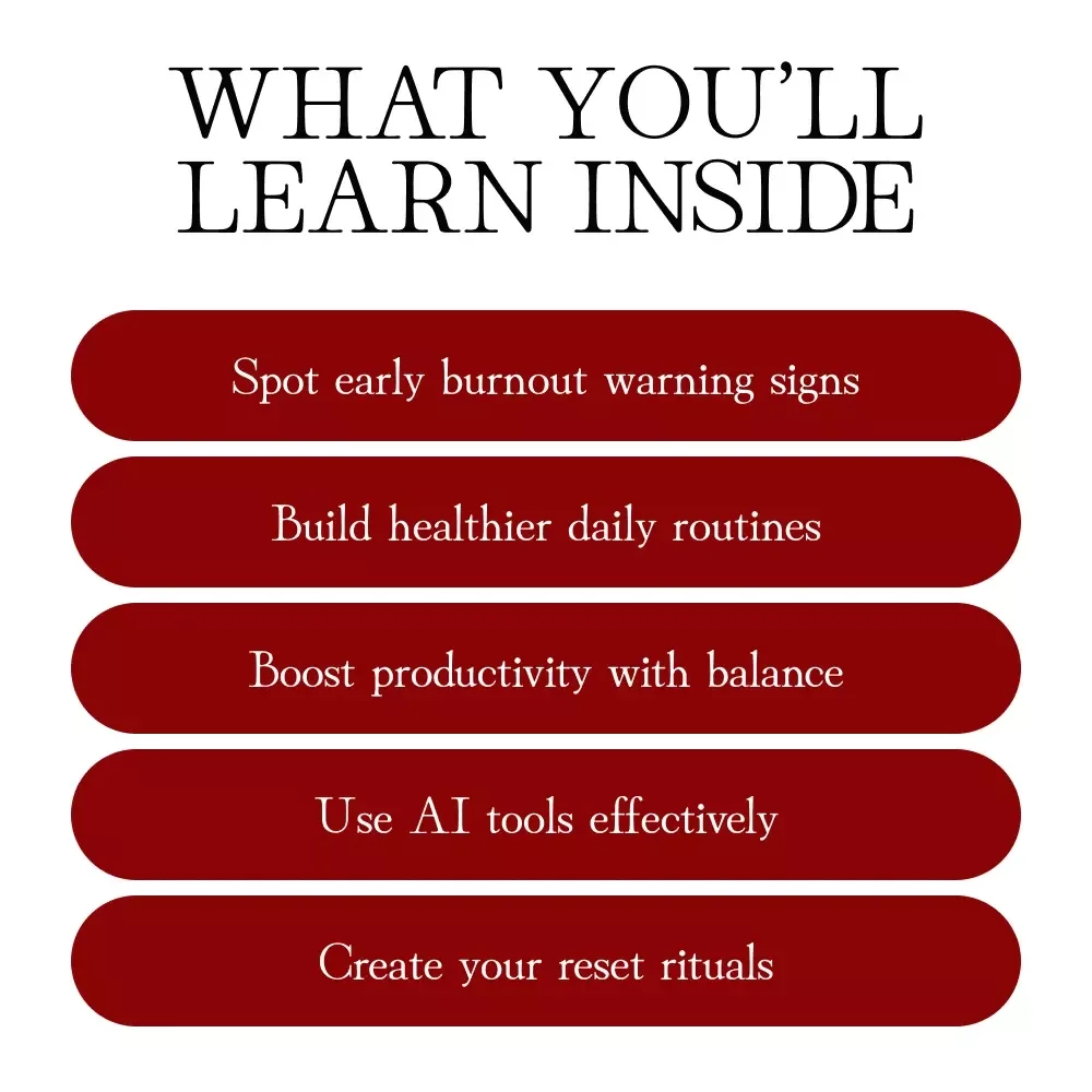 Staying Ambitious Without Breaking Down | Digital Guide for Productivity, Self-Care, Anti-Burnout, and Sustainable Work Habits (Instant Download eBook & Checklist)