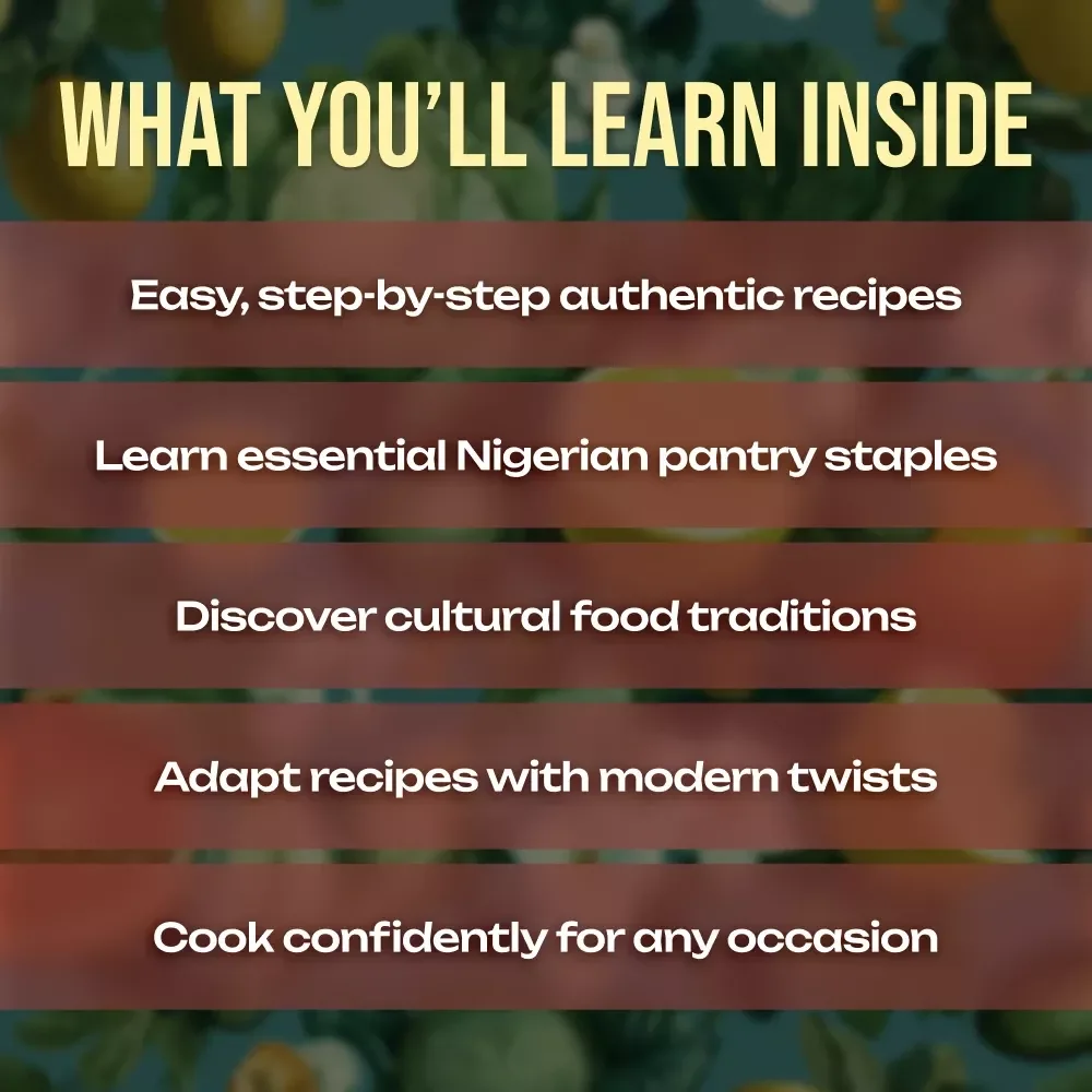 Nigerian Food Recipes Stews & Soups | Authentic Nigerian Cookbook eBook | Digital Download Recipes, Cooking Guide, Traditional Soups & Stews