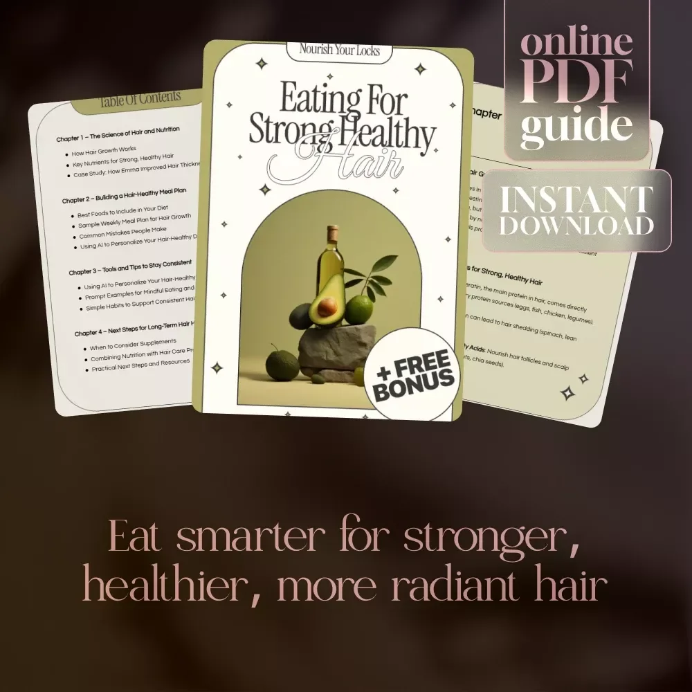 Nourish Your Locks: Eating for Strong, Healthy Hair | Hair Growth Nutrition Guide | Digital Download for Long, Lush, Vibrant Hair