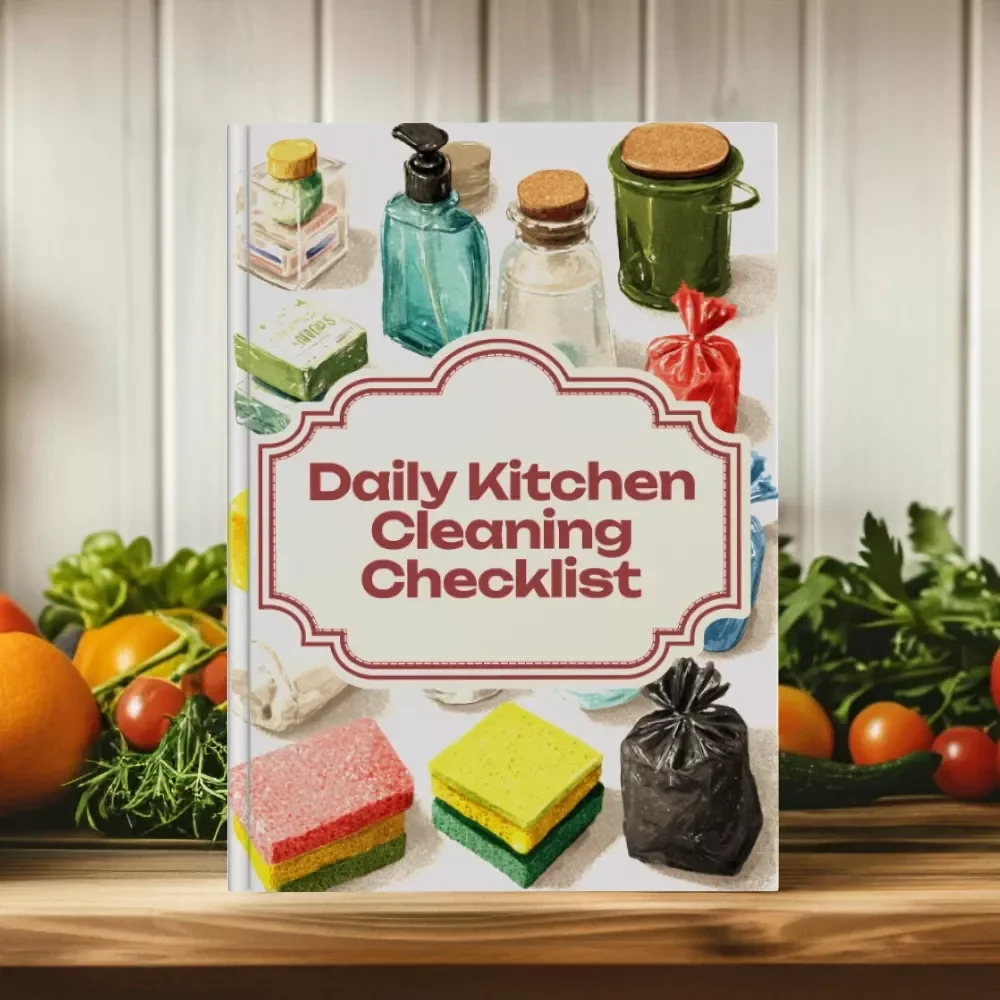 Daily Kitchen Cleaning Checklist | Printable Digital Download Guide for Easy Kitchen Organization, Cleaning Routine & Sparkling Home