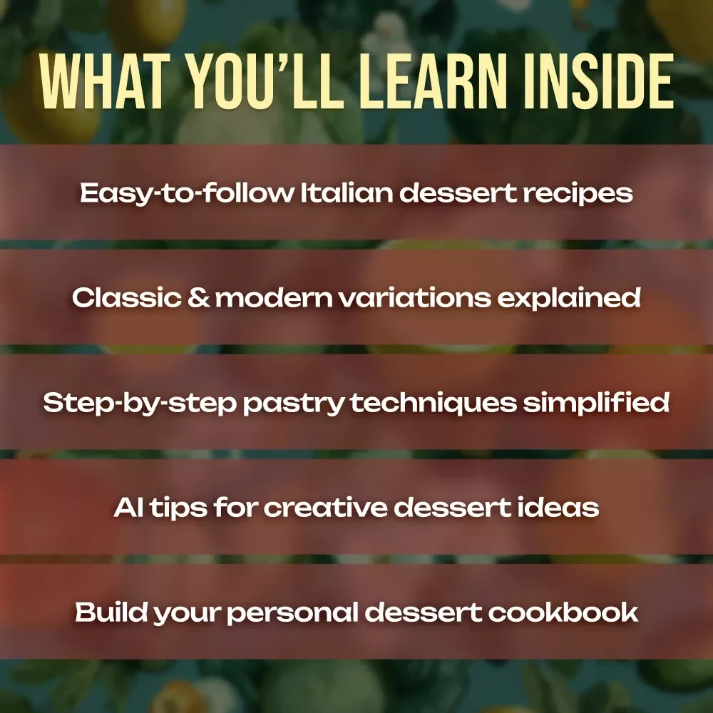 Dolce Italia: Your Fun & Flavorful Guide to Italian Dessert Recipes | Italian Food Recipes Desserts eBook Download