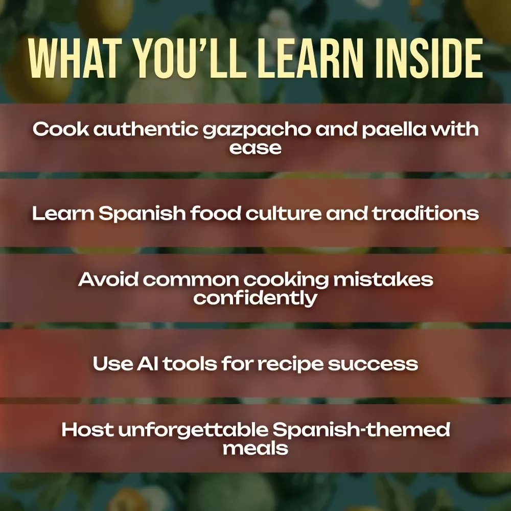Bringing Spain to Your Kitchen with Gazpacho and Paella | Spanish Cuisine eBook | Digital Download Recipe Guide
