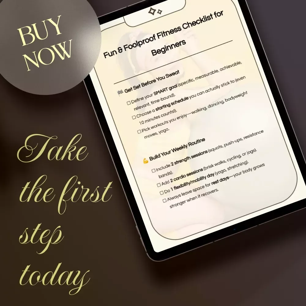 Fun & Foolproof Fitness Checklist for Beginners | Digital Download | Fitness Tips for Beginners