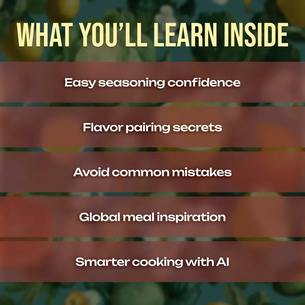 How to Use Herbs and Spices with Confidence | Digital Guide for Cooking with Flavor, Easy Seasoning Tips, AI Recipe Inspiration, and Flavor Pairing for Beginners