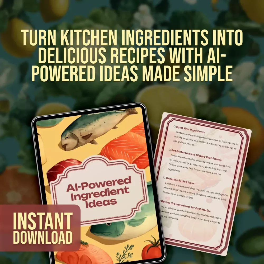 AI-Powered Ingredient Ideas | Digital Download Checklist | What Can I Cook With Ingredients I Have With AI | Recipe Inspiration Guide