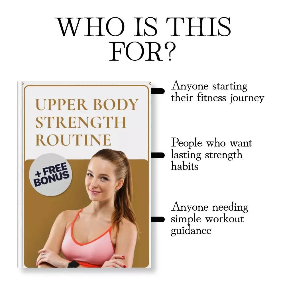 Upper Body Strength Routine | Printable Workout Guide for Building Muscle, Boosting Confidence & Tracking Progress | Digital Fitness Download