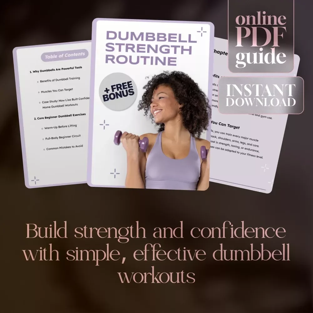 Dumbbell Strength Routine | Beginner-Friendly Digital Guide for Home Dumbbell Workouts, Full-Body Strength Training, and Progress Tracking