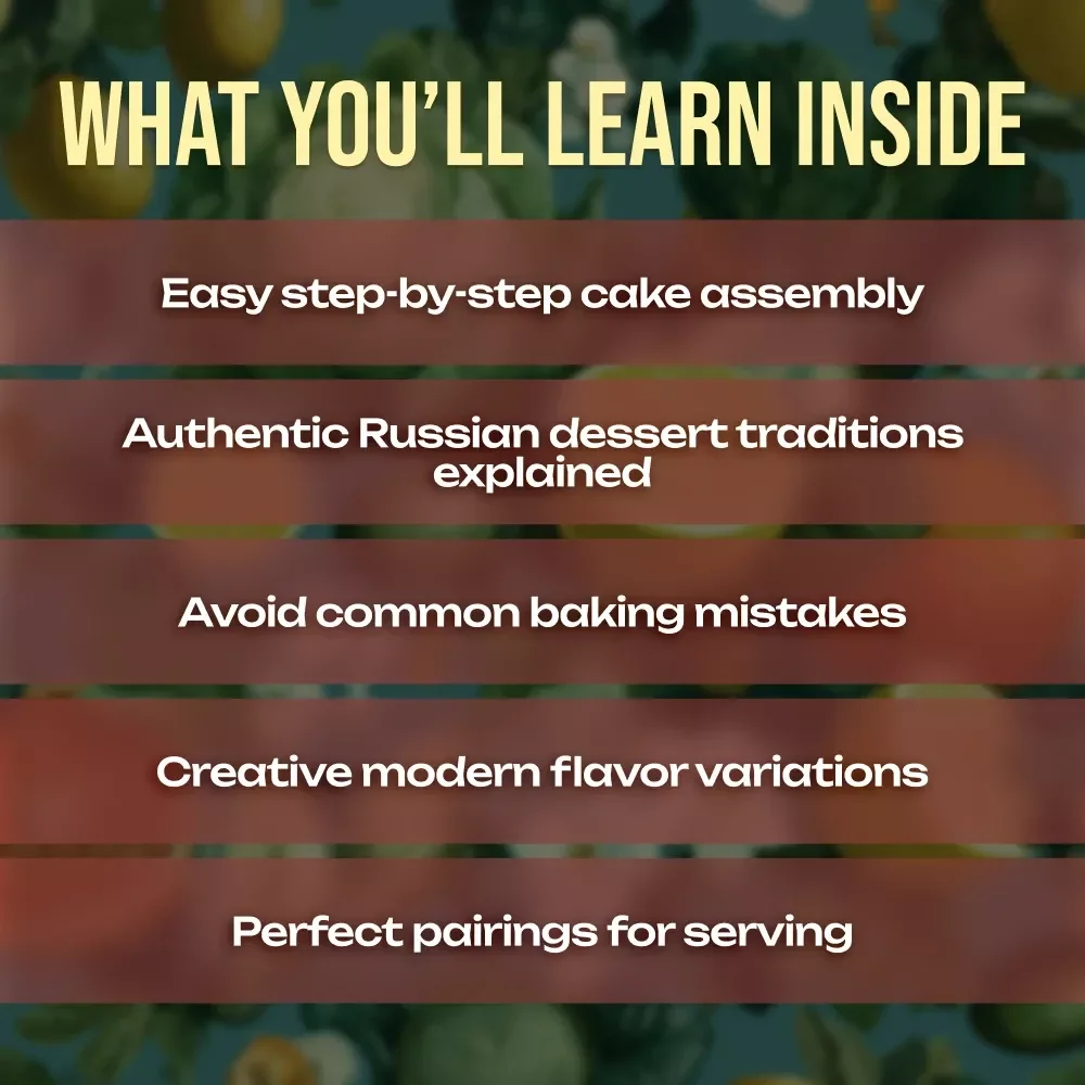 Russian Food Recipes Medovik & Napoleon Cake | Traditional Russian Dessert eBook | Digital Download Baking Guide for Layered Cakes, Pastry Lovers & Home Bakers