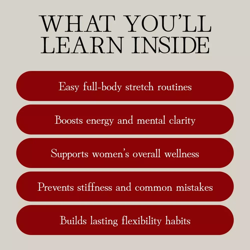 Your Complete Stretch to Shine | Full Body Stretching Routine Guide for Women | Digital Download Wellness eBook for Daily Flexibility, Energy & Relaxation