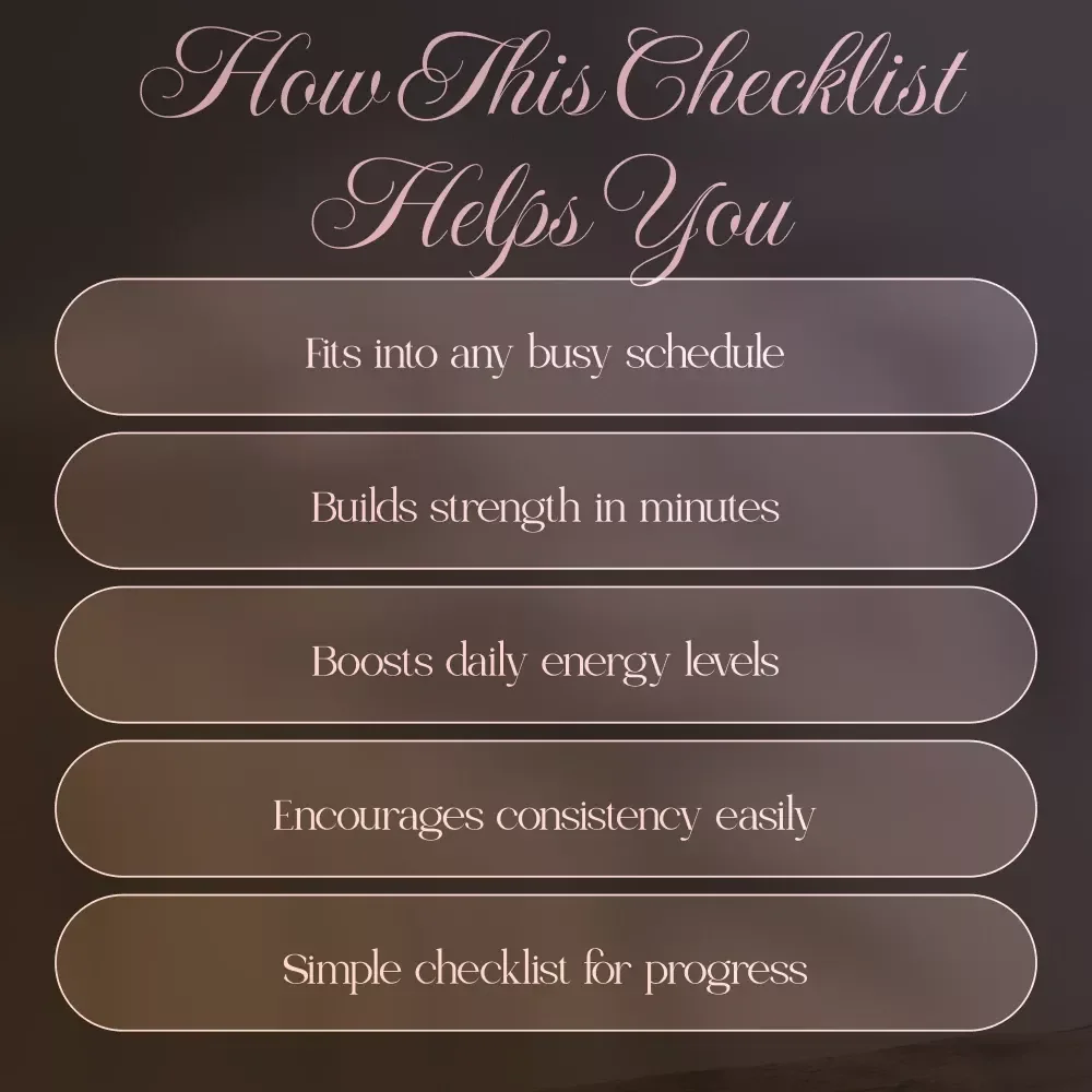 Micro Workouts for Women: Quick, Effective, and Energizing Checklist | Fitness PDF Download | Micro Workouts for Women Printable Routine