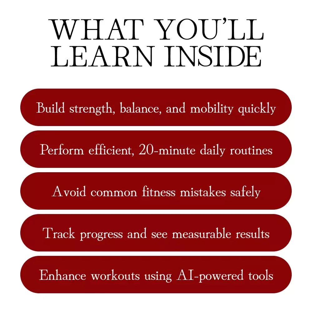 Functional Fitness Workouts Guide – Bodyweight Essentials, Resistance Tools, AI Workout Generators & Daily Circuit Training eBook