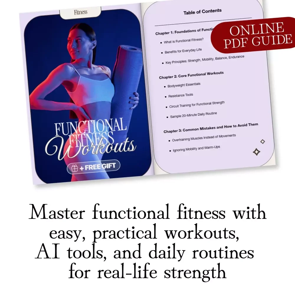 Functional Fitness Workouts Guide – Bodyweight Essentials, Resistance Tools, AI Workout Generators & Daily Circuit Training eBook