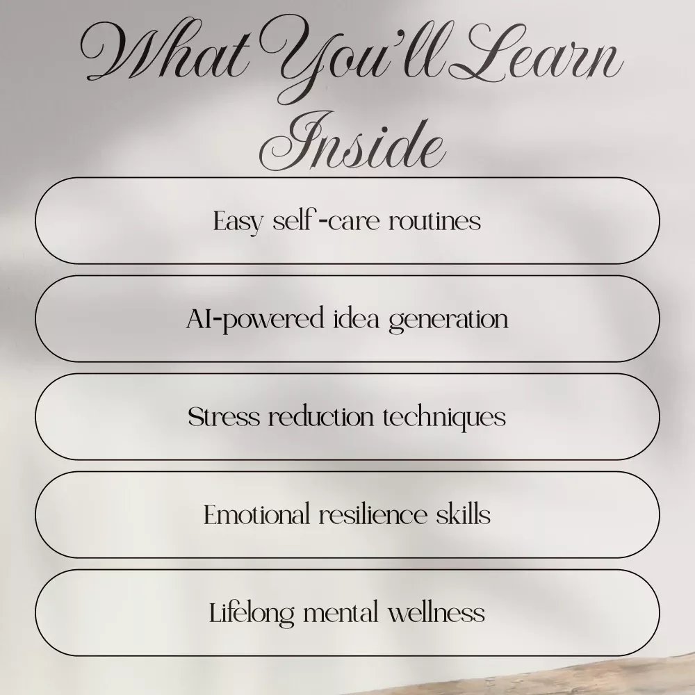 A Complete Guide to Self-Care for Mental Health | Digital Ebook on Self Care for Mental Health Routines & Resilience