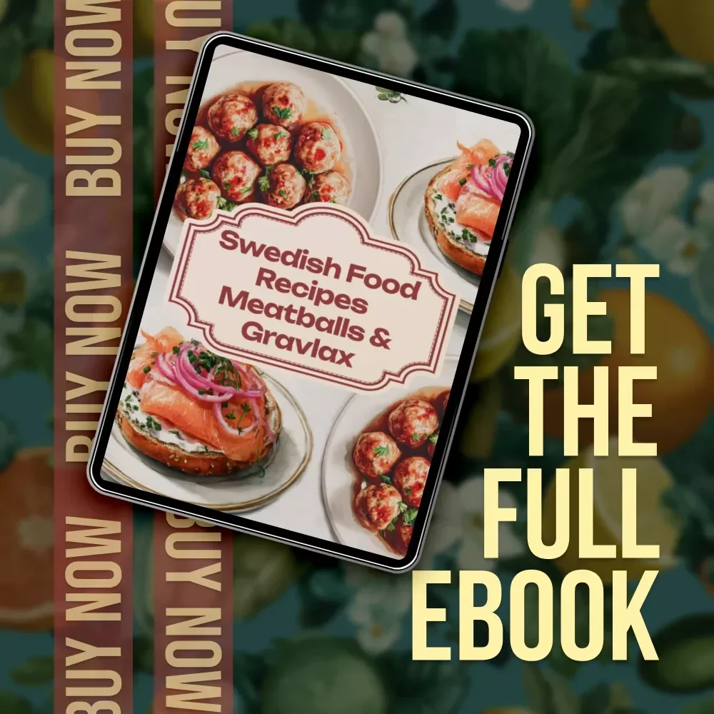 Swedish Food Recipes Meatballs & Gravlax | Authentic Swedish eBook | Scandinavian Cooking Guide | Digital Download