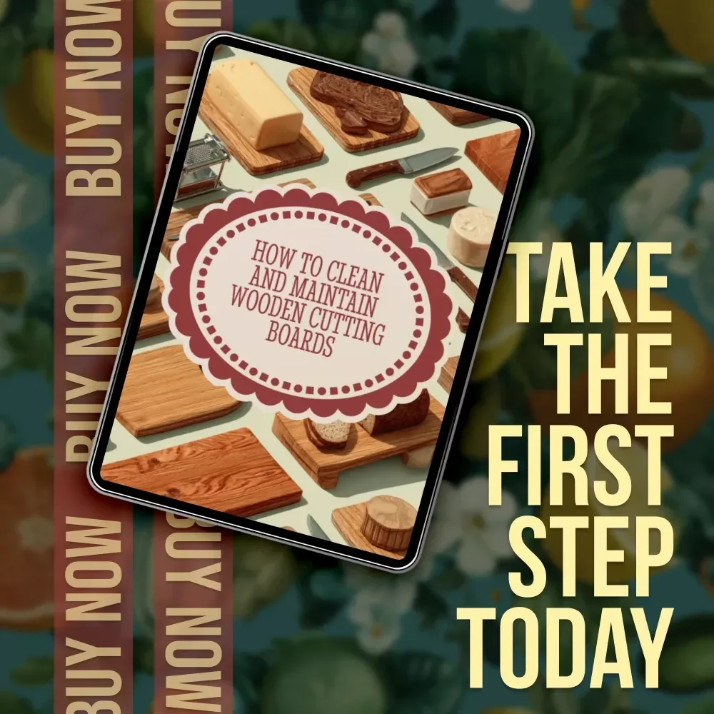 How to Clean and Maintain Wooden Cutting Boards Checklist | Digital Download Guide for Kitchen Care, Cleaning, and Maintenance