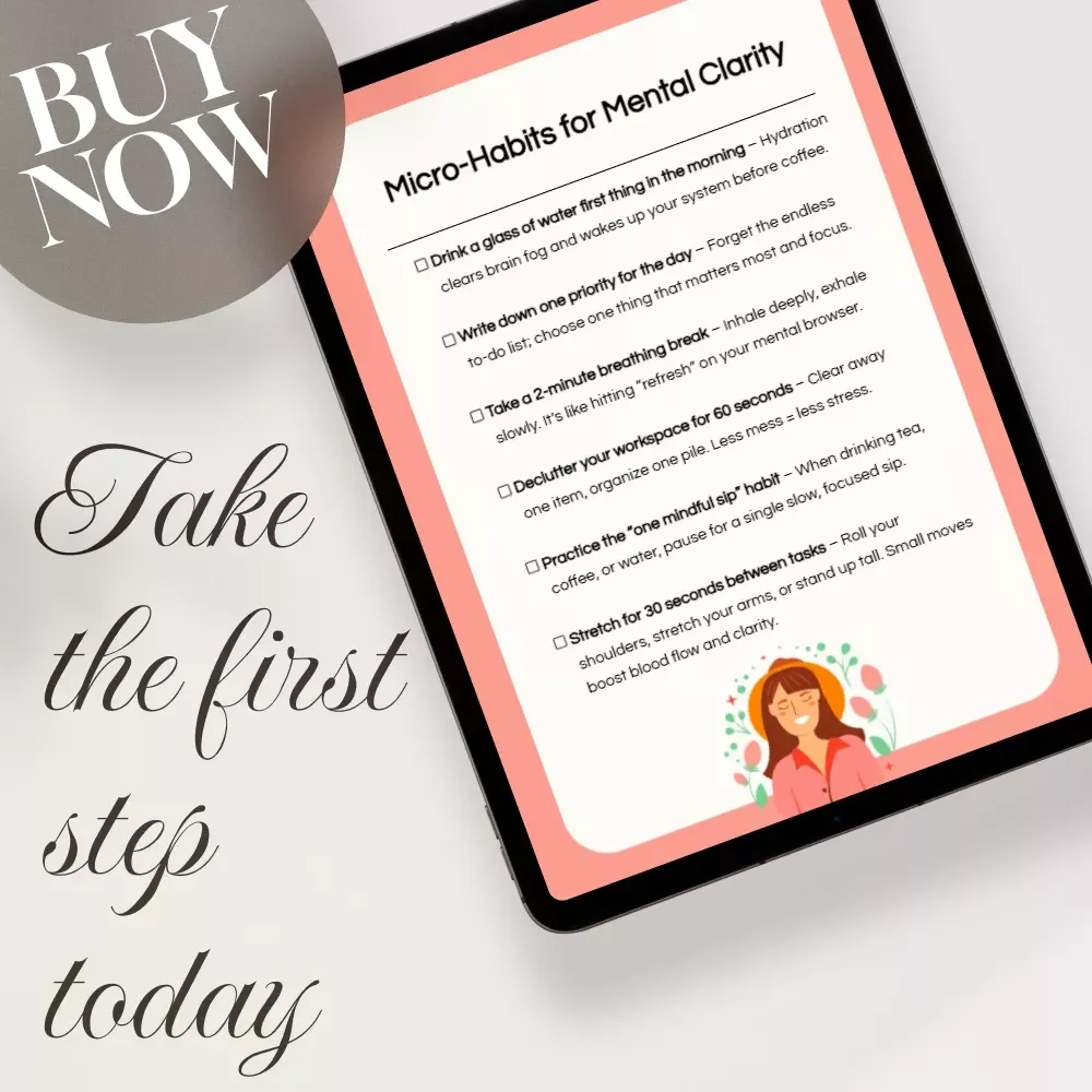 Micro-Habits for Mental Clarity Checklist | Daily Mental Clarity Guide | Printable Self-Care & Productivity Digital Download
