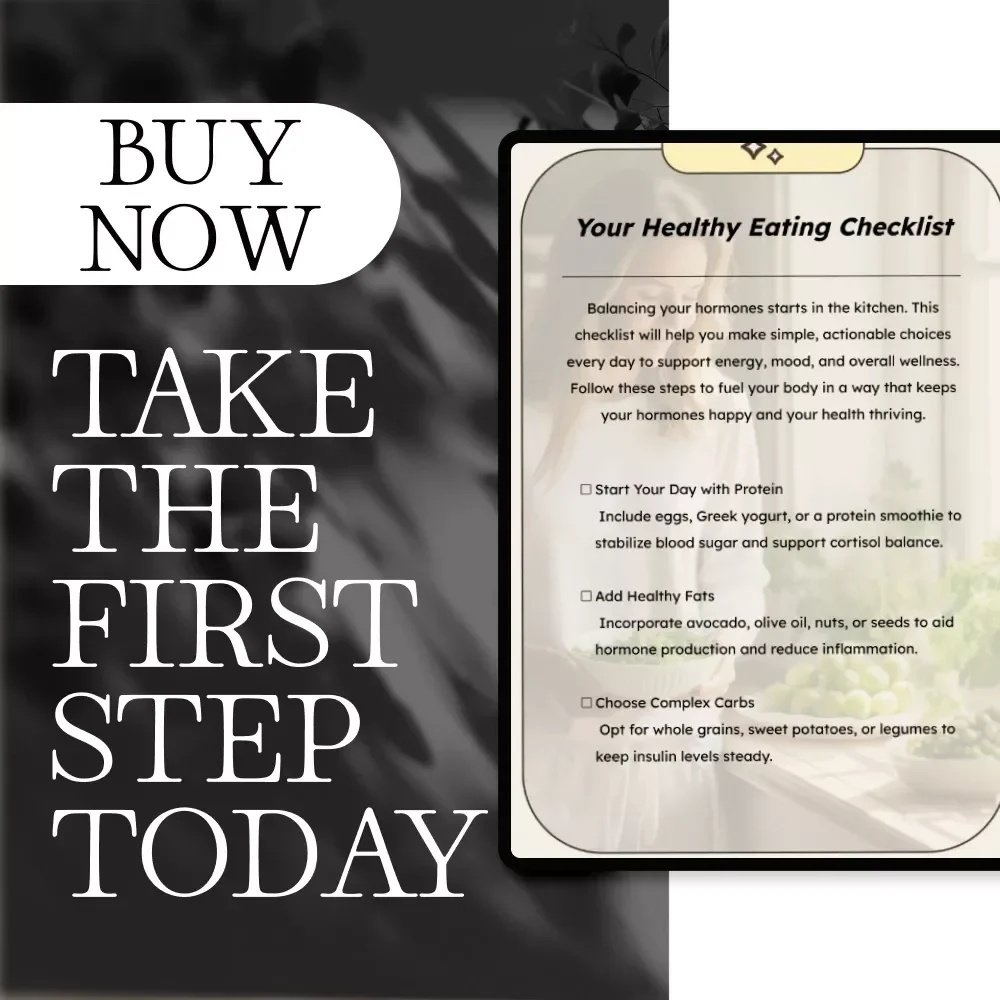 Your Healthy Eating Checklist | Digital Download for Hormone Balance, Wellness, and Nutrition Guide eBook