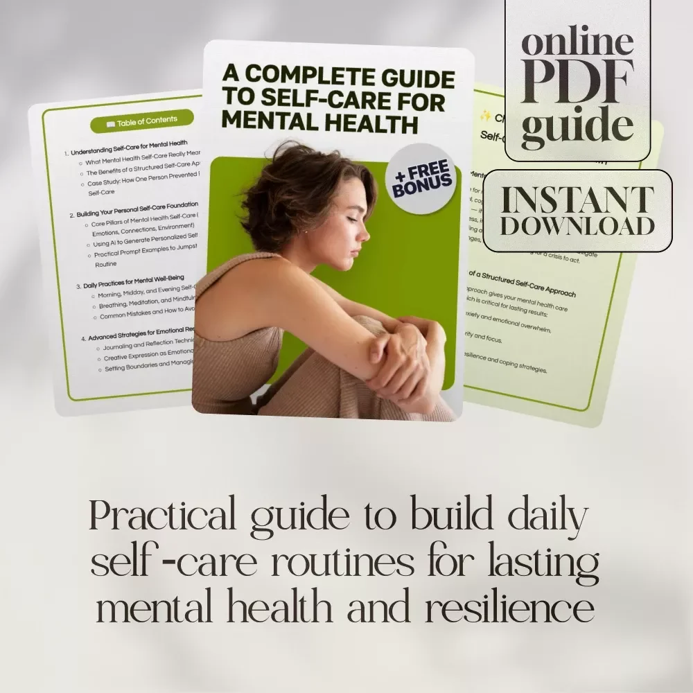 A Complete Guide to Self-Care for Mental Health | Digital Ebook on Self Care for Mental Health Routines & Resilience