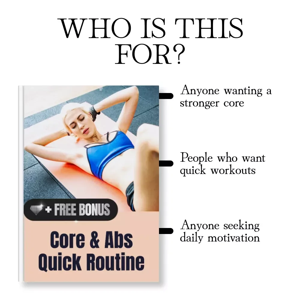 Core & Abs Quick Routine | 10-Minute Core Strength Guide for Toned Abs, Better Posture & Everyday Energy | Printable Digital Download