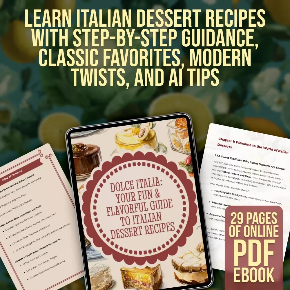 Dolce Italia: Your Fun & Flavorful Guide to Italian Dessert Recipes | Italian Food Recipes Desserts eBook Download