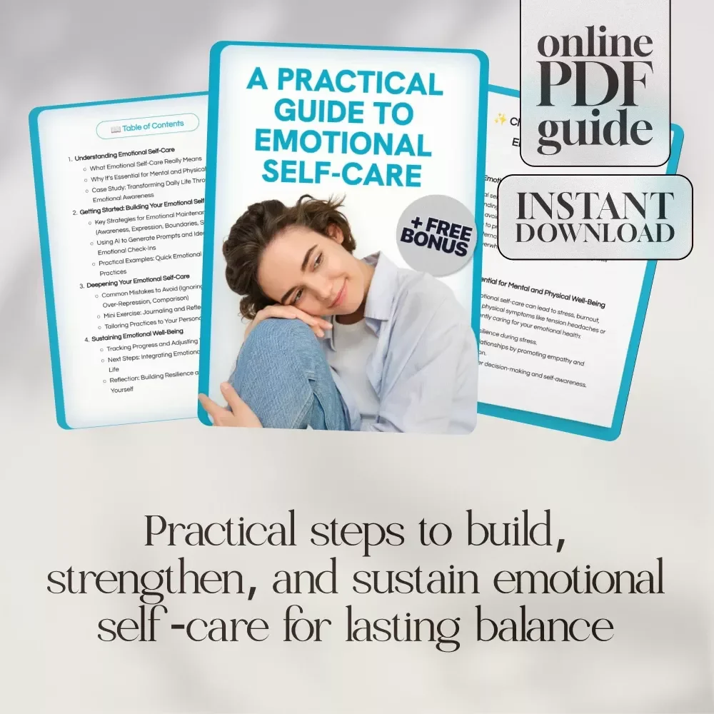 A Practical Guide to Emotional Self-Care | Digital Download Guide for Emotional Self Care, Mental Health & Well-Being