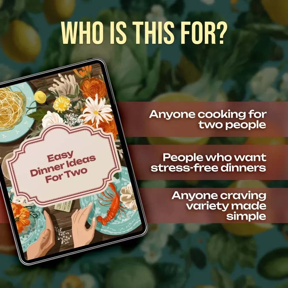 Easy Dinner Ideas for Two Checklist | Quick & Easy to Cook Dinner for Two Recipes | Digital Download