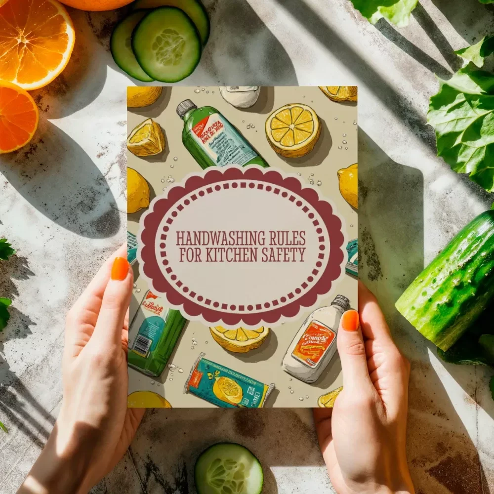 Handwashing Rules for Kitchen Safety Checklist | Kitchen Hygiene Digital Download | Food Safety Guide