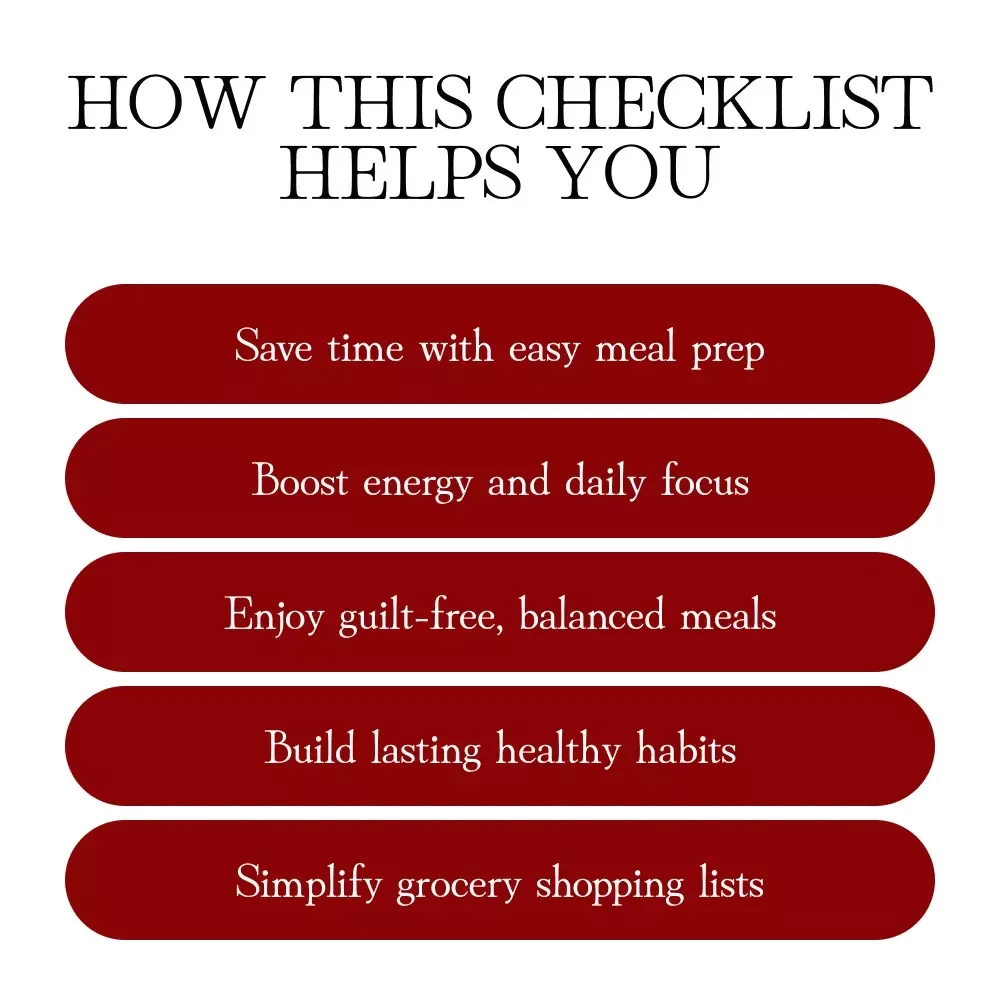 7-Day Healthy Eating Jumpstart Checklist | Digital Download Wellness Guide | Meal Planning, Mindful Eating & Healthy Habits eBook