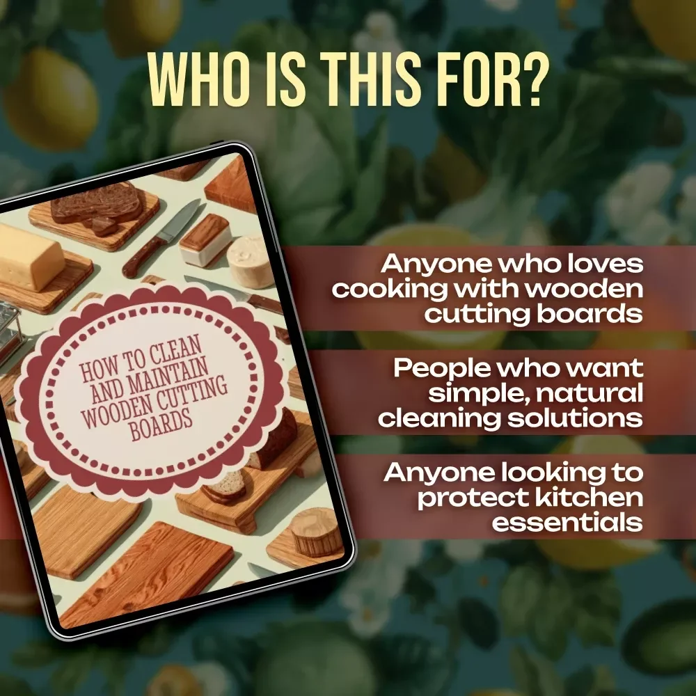 How to Clean and Maintain Wooden Cutting Boards Checklist | Digital Download Guide for Kitchen Care, Cleaning, and Maintenance