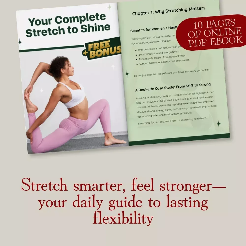Your Complete Stretch to Shine | Full Body Stretching Routine Guide for Women | Digital Download Wellness eBook for Daily Flexibility, Energy & Relaxation