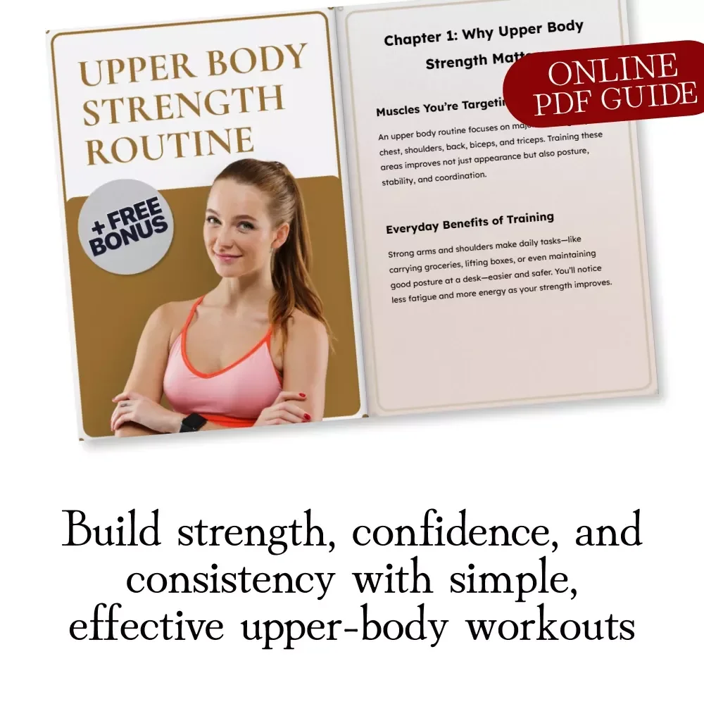 Upper Body Strength Routine | Printable Workout Guide for Building Muscle, Boosting Confidence & Tracking Progress | Digital Fitness Download