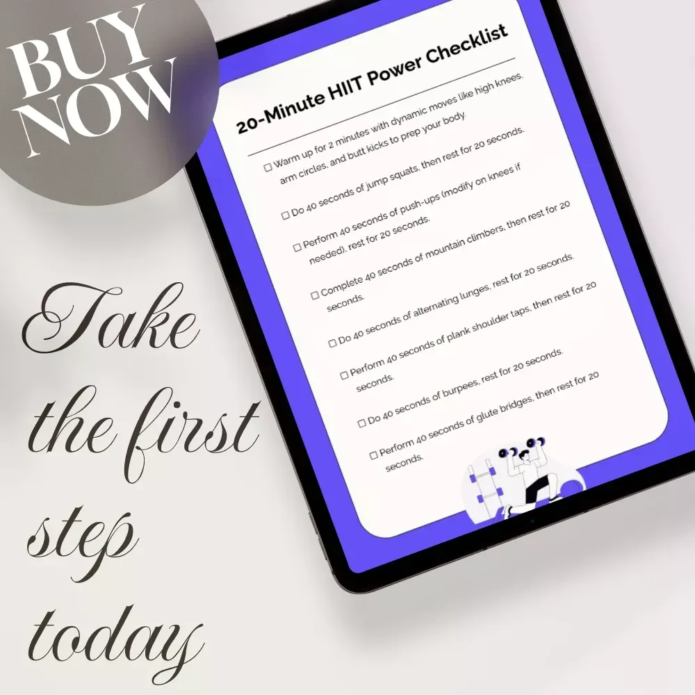 20-Minute HIIT Power Checklist | 20-Minute Full-Body HIIT Plan for Fast, Effective Home Workouts