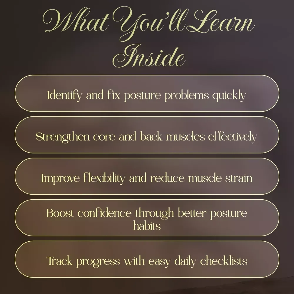 The Ultimate Guide to Improving Posture: eBook, Digital Download, Checklist for Better Spine Health, Core Strength, Ergonomics, Daily Posture Habits, AI-Assisted Posture Improvement